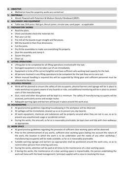 Carpentry Safe Work Method Statement | PDF | Personal Protective ...