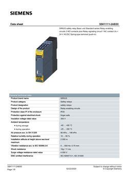 3SK11112AB30 Datasheet en | PDF | Relay | Alternating Current