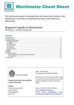 Mentimeter User Guide and Tips | PDF | Lecture | Web Page
