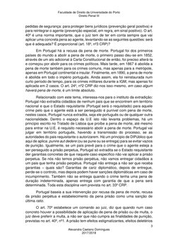 Faculdade de Direito da Universidade do Porto 
Direito Penal III 
 
3 
Alexandra Caetano Domingues 
2017/2018 
 
pedidas de s