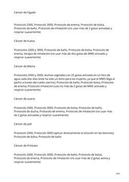 Cáncer de hígado
Protocolo 2000, Protocolo 3000, Protocolo de enema, Protocolo de bolsa,
Protocolo de baño, Protocolo de inha