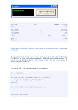 Propiedades del TextBox en Visual Basic | PDF | Desarrollo de software ...