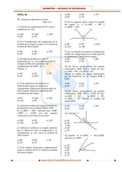 GEOMETRÍA – SEGUNDO DE SECUNDARIA 
 
www.EjerciciosdeMatematica.com 
 
NIVEL III 
 
III).- Subraya la alternativa