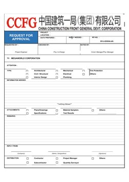 RFA Form for Construction Approval | PDF | Engineer | Economic Sectors