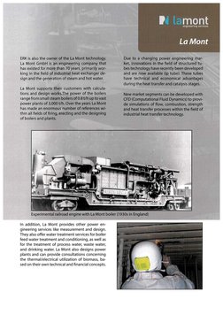 ERK is also the owner of the La Mont technology. 
La Mont GmbH is an engineering company that 
has existed for more than 70 y