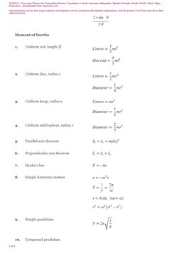 2/3/2019----Formulae Physics for Competitive Exams- Translation in Hindi, Kannada, Malayalam, Marathi, Punjabi, Sindhi, Sindh