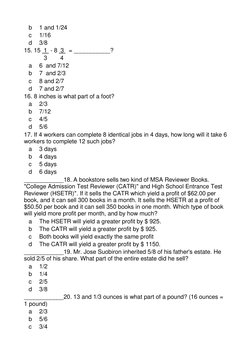 Civil Service Exam Math Practice | PDF | Fraction (Mathematics) | Business