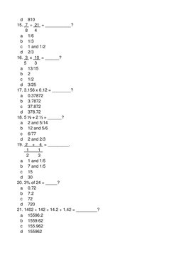 Civil Service Math Pdf Ratio Civil Service Exam Math Practice | PDF | Fraction (Mathematics) | Business