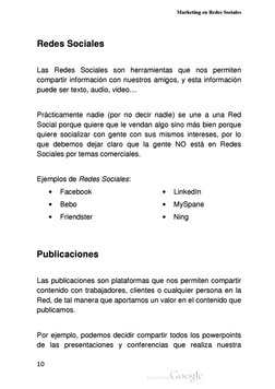 M a r k e t i n g e n R e d e s
S o c i a l e s
R e d e s
S o c i a l e s
L a s
R e d e s
S o c i a l e s
s o n
h e r r a m i