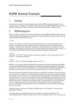 What Is A Rorb Model RORB Runoff Routing Model Overview | PDF | Discharge (Hydrology ...