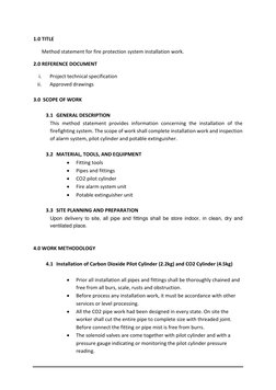 Fire Protection System Method Statement | PDF | Personal Protective ...