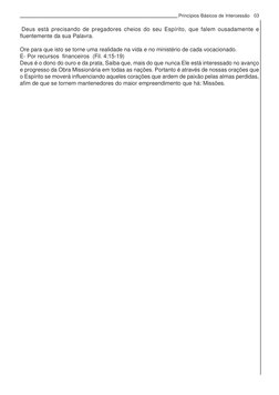 Princípios Básicos de Intercessão
 Deus está precisando de pregadores cheios do seu Espírito, que falem ousadamente e
fluente