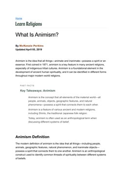 Animism Structure Understanding Animism in Religion | PDF | Shinto | Soul