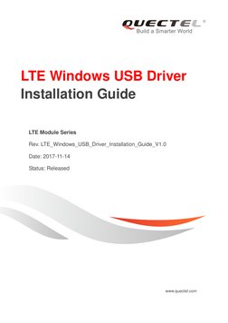 LTE Windows USB Driver: Installation Guide | PDF | Installation ...