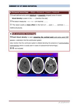 CT Brain Report Summary | PDF | Cerebrospinal Fluid | Nervous System