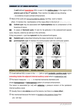 CT Brain Report Summary | PDF | Cerebrospinal Fluid | Nervous System