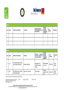 Kiwa PAI, The Inspire, Hornbeam Square West, Harrogate, HG2 8PA 
F002 English Food Template