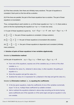 Class 10 Linear Equations Notes | PDF | System Of Linear Equations ...