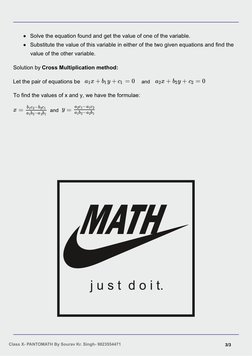 Class 10 Linear Equations Notes | PDF | System Of Linear Equations ...