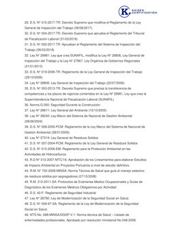29. D.S. N° 015-2017-TR: Decreto Supremo que modifica el Reglamento de la Ley 
General de Inspección del Trabajo (06/08/201
