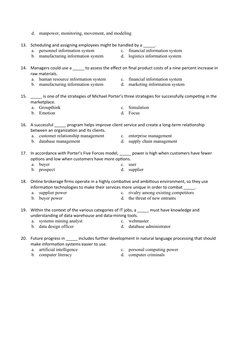Information Systems Overview MCQs | PDF | Information System | System