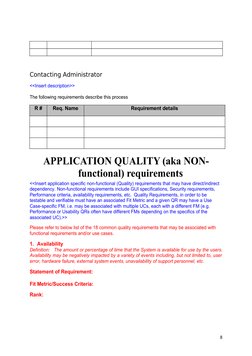 Contacting Administrator
<<Insert description>>
The following requirements describe this process
R #
Req. Name
Requirement de