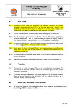 Pipe Support Standards for Refinery Projects | PDF | Pipe (Fluid ...