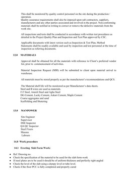 RCC Method Statement for Beams & Slabs | PDF | Concrete | Beam (Structure)