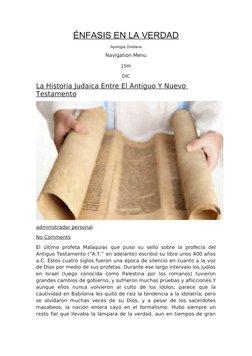 ÉNFASIS EN LA VERDAD (http://enfasisenlaverdad.org/)
Apología Cristiana
Navigation Menu
15th
DIC
La Historia Judaica Entre El