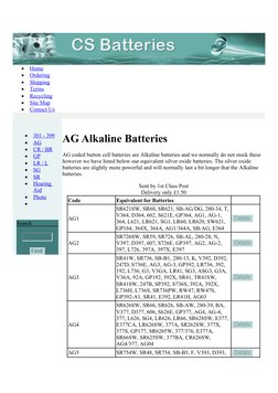 AG Battery Equivalents and Cross References | PDF | Electrical ...