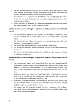 
The Wall went up overnight and cut off the two parts of the city and sometimes even
going through peoples back gardens. Imm