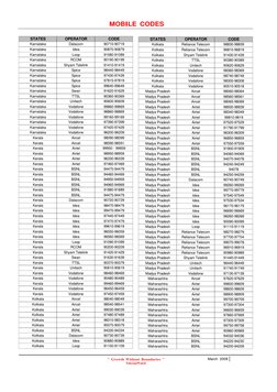 India Mobile Number Series Overview | PDF | Economy Of India | Service ...