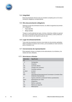 1 Introducción
© Maschinenfabrik Reinhausen 2012
6
59/08 ES
RS
Integridad
Esta documentación técnica solo se considera comple