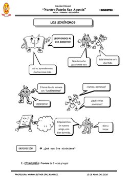 COLEGIO PRIVADO 
                          “Nuestro Patrón San Agustín”                I BIMESTRE