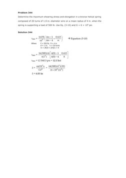 Helical Spring Stress and Elongation Formulas | PDF | Helix | Stress ...