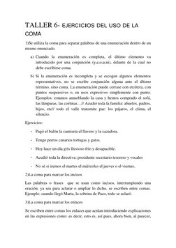 Ejercicios Prácticos sobre el Uso de la Coma | PDF
