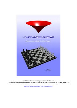 Intermediate Chess Openings Guide | PDF | Chess Openings | Competitive ...