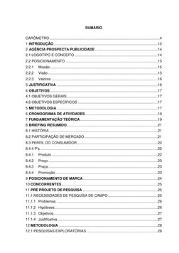 SUMÁRIO 
 
CARÔMETRO ........................................................................................................