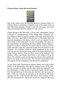 Choma's Drum: A Struggle Against Caste | PDF