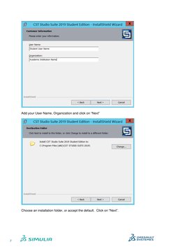 Installation and Use of Simulia CST Studio Suite 2019 Student Edition ...