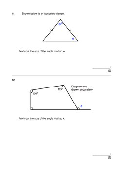 Grade 8 Angles Exam Questions | PDF | Triangle | Triangle Geometry