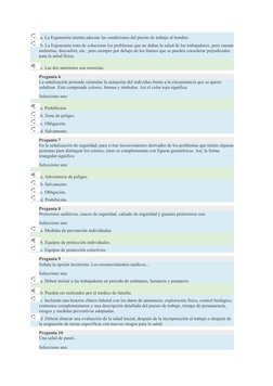 a. La Ergonomía intenta adecuar las condiciones del puesto de trabajo al hombre.
b. La Ergonomía trata de solucionar los prob