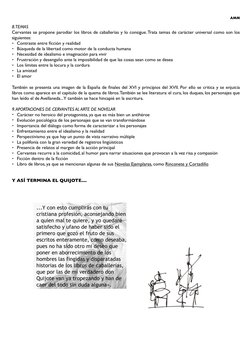 AMM
8.TEMAS
Cervantes se propone parodiar los libros de caballerías y lo consigue. Trata temas de carácter universal como son