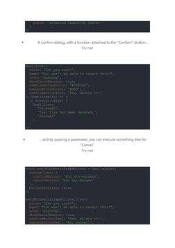 Sweetalert2 Examples SweetAlert2: Custom Alert Examples | PDF | Parameter (Computer ...