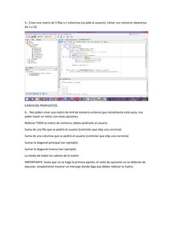 Ejercicios de Arreglos Bidimensionales en Java | PDF | Matriz ...