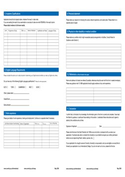5. Academic Qualifications
8. Personal statement
Applicants should list all subjects taken, whatever the result, in date orde