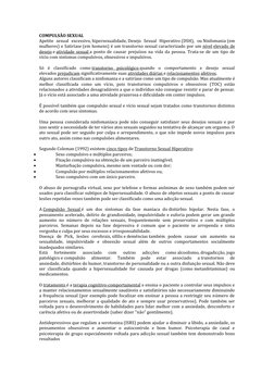 COMPULSÃO SEXUAL 
Apetite  sexual  excessivo, hipersexualidade, Desejo  Sexual  Hiperativo (DSH),  ou Ninfomania (em
mulheres