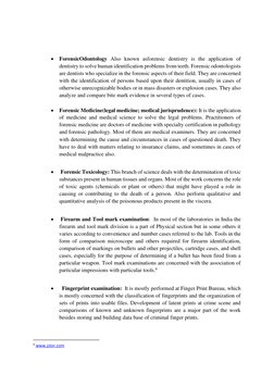 • ForensicOdontology Also known asforensic dentistry is the application of 
dentistry to solve human identification pro