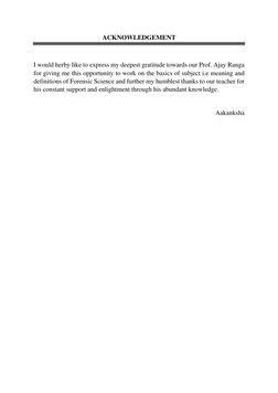 ACKNOWLEDGEMENT 
 
I would herby like to express my deepest gratitude towards our Prof. Ajay Ranga 
for giving me this opport