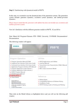 Dynamic Modelling Using PSSE Software | PDF | Electric Generator ...